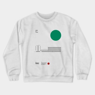 Bauhaus Building Walter Gropius 1926, Minimal Architecture Dessau Bauhaus Design Crewneck Sweatshirt